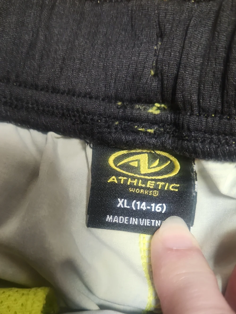 Neon Yellow Tie-Dye Athletic Shorts, 14-16, Like New